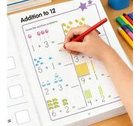 Shein Cuaderno de Matemáticas 64P, Suma y Resta hasta 10, Aritmética Mental, Matemáticas Preescolares, Descomposición de Fórmulas con Imágenes, Libro de Ari