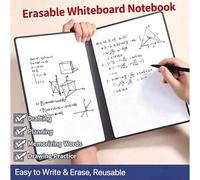 Shein Cuaderno de pizarra blanca portátil A5, bloc de notas, tablero de escritura borrable para notas de matemáticas, dibujo y pintura