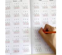 Shein Cuaderno de trabajo con pruebas cronometradas de matemáticas de 32 páginas - Suma y resta de 3 dígitos dentro de 1000 Libros de matemáticas para niños
