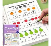 Shein Cuaderno de trabajo de matemáticas de 64 páginas: Ejercicios de suma y resta con habilidades aritméticas fáciles de entender, material de papel resist