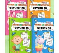 Shein Cuaderno de trabajo de matemáticas de 64 páginas para niños, adecuado para niños de 4 a 8 años: libro de práctica de suma y resta para cálculos dentro