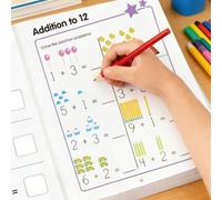 Shein Cuaderno de trabajo de matemáticas de 64 páginas, suma y resta dentro de 10, práctica de aritmética mental, cuaderno de trabajo de matemáticas preesco