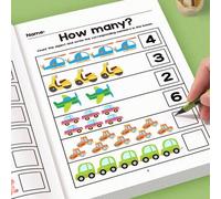 Shein Cuaderno de trabajo de matemáticas de invierno de 64 páginas para adición y sustracción para niños de 3 a 6 años - Ejercicios de aprendizaje visual co