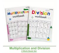 Shein Cuaderno de trabajo interactivo para dominar las matemáticas: Práctica de multiplicación de 2 dígitos y división larga con cuadrículas codificadas por