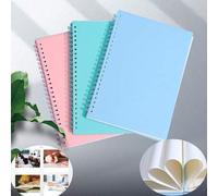 Shein Cuaderno espiral de 120 páginas con cubierta de plástico mate impermeable, adecuado para negocios, oficina, escuela, viajes, registro. Cuaderno de bob