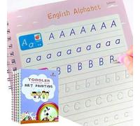 Shein Cuaderno reutilizable para aprender matemáticas e inglés con libros de caligrafía 3D, libro de ejercicios de números, material educativo para niños, p
