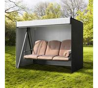 Shein Cubierta impermeable para columpio de 2-3 plazas, cubierta para asiento de silla con dosel para hamaca de jardín al aire libre