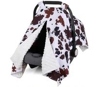 Shein Cubierta transpirable para asiento de coche para bebé, dosel Peekaboo de tela Minky, cubierta multifunción para portabebés y lactancia materna