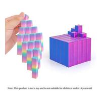 Shein Cubo de arte modular impreso en 3D para alivio del estrés - Ayuda de entrenamiento de enfoque y escultura, con opciones de color degradado o sólido (a