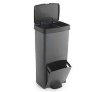 Shein Cubo de basura o reciclaje de 70 L, VERTICAL, con 2 compartimentos, contenedor de residuos de 76 cm, fácil de gestionar, para cocina, baño, hogar, pro