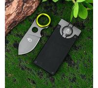 Shein Cuchillo de bolsillo EDC mini de acero 440c, cuchillo recto pequeño de 3,23 pulgadas para uso diario, camping, caza y supervivencia multiusos portátil