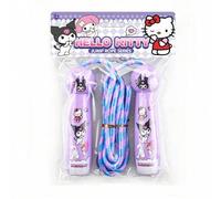 Shein Cuerda de saltar de juguete de Kuromi de Sanrio, cuerda de entrenamiento físico para niños, cuerda de saltar para estudiantes, juguete de cuerda de sa