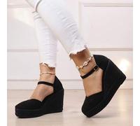 Shein Cuñas de espadrille para mujer, sandalias de plataforma con cuña de esparto, entrega estimada 1-3 días laborables (Península). Boho