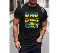 Shein Dad And Mom Birthday Boy Banana Party Family Party Decor T-Shirt, 100% Cotton, Creative Fun, Holiday Gift, In-Store Explosion, a Lot of Praise, Boys A