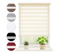 Shein DalinaTextil Estore Enrollable de Doble Capa Noche y día, Blinds, Persiana Enrollable para ventana combina tejido opaco y tanslúcido,facíl de instalac