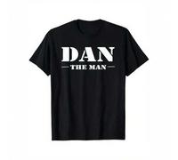 Shein Dan The Man Name Gift Apparel T-Shirt Men's casual T-shirt 100% cotton, men's gift, Dad, husband, Grandpa, S-XXXL, black