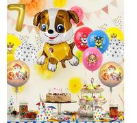 Shein Decoración de fiesta de cumpleaños con bola de fuerza de perro de Paw Patrol, artÃculos de decoración de festival, escenario temático, artÃculos