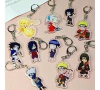Shein Decoración colgante de bolso de dibujos animados, llavero acrílico con colgante de Sasuke Uchiha, Sakura Haruno, Kakashi Hatake, bonito colgante de es