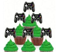 Shein Decoración de tarta en forma de control de juegos - Para cumpleaños, revelación de sexo, despedida de soltero, tema deportivo, Navidad, Halloween, etc