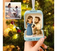 Shein Decoraciones de boda y Navidad personalizadas, adornos de foto de propuesta personalizada, recuerdos de propuesta de anime personalizados, decoracione