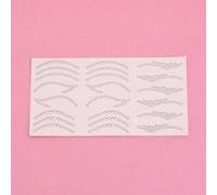 Shein Delineador de ojos con diamantes blancos, maquillaje autoadhesivo, brillos, estilo de música retro, maquillaje artístico, pintura corporal con brillos