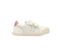 Shein Deportiva respetuosa barefoot niña, Zapatos respetuosos plano para niños, Tenis de piel, Sneakers cierre tira adherente - Modelo W10325 - Rosa, Blanco