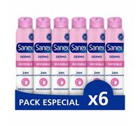 Shein Dermo Invisible Desodorante Spray Pack 6 x 200 ml (Entrega en 48 horas), Desodorante Mujer, Duración 24 horas, Protección Antimanchas, Antitranspirant