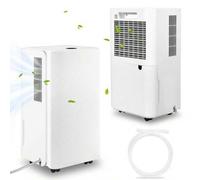 Shein Deshumidificador eléctrico eficiente de 16L/26L para habitaciones de hasta 30 m²/50 m² - 3 modos de funcionamiento, pantalla digital, manguera de desa