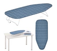 Shein Deska do prasowania składana Wymiary blatu: 76 * 30,5 cm Wysokość: ok. 11 cm Pokrowiec: 100% bawełna