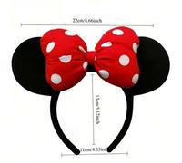 Shein Diadema con orejas de Mickey Mouse y pasadores para el cabello con orejas de Minnie Mouse, accesorio para fotos en parque de atracciones, decoración d