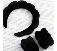 Shein Diadema de esponja y banda para la muñeca para yoga, running, cuidado de la piel, absorción de humedad, banda para el cabello, limpieza de mascarilla