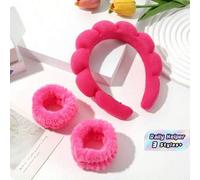 Shein Diadema, muñequera de esponja para yoga, running, cuidado de la piel, absorción de humedad, banda para el cabello, limpieza de mascarilla facial y acc