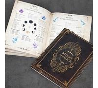 Shein Diario de Magia Lunar de 47 páginas, Libro de Hechizos Lunares, Grimorio, Cuaderno para Planificación de Rituales de Brujería, Seguimiento de Fases Lu