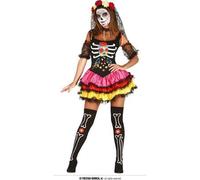 Shein Disfraz de Catrina para Adulto, Traje de Fiesta en Estilo Esqueleto Mexicano con Detalles Coloridos, Perfecto para Celebraciones de Día de Muertos y F