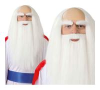 Shein Disfraz de Dioso Griego en Caja para Niños y Adultos, Disfraces de Fantasía y Mitología, Con Peluca y Barba Blanca Larga y Sagrada, Ideal para Fiestas