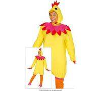 Shein Disfraz de Gallina para Adultos, Fantasia Divertida de Pollo en Rojo y Amarillo para Fiestas Temáticas, Celebraciones y Eventos Infantiles, Ideal para