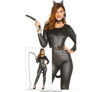 Shein Disfraz de Gata Negra para Adultos en Color Negro, Disfraz de Felina Sexy y Elegante, Con Gorro con Orejas y Cola, Ideal para Fiestas Temáticas, Cospl