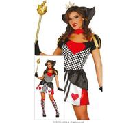 Shein Disfraz de Reina de Corazones para Adultos, Fantasía de Personaje de Cartas de Baraja, Disfraz de Princesa con Diseño Colorido y Detalles Brillantes,