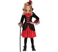 Shein Disfraz de Vampiro Infantil para Niños y Niñas, Fantasía Medieval de Edad Temprana, Traje de Conde Drácula con Capucha y Detalles en Ropa Oscura y Roj
