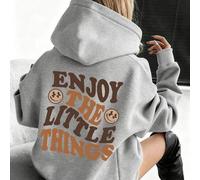 Shein DISFRUTA DE LAS PEQUEÑAS COSAS: Sudaderas de viaje estampadas, Suéteres italianos, Serie K-Pop Warrior, Sudaderas de invierno para mujer, Sudaderas de