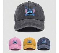 Shein Disney, 1 pieza Gorra de béisbol con estampado lindo de Stitch, gorra casual de moda callejera ajustable, gorra de camionero de verano, adecuada para