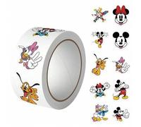 Shein Disney | 500 piezas/rollo Pegatinas DIY de Mickey y Minnie Dibujos animados lindos para diarios, botellas, computadoras, teléfonos, cascos, autos, mot