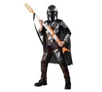 Shein Disney Disfraz Mandalorian deluxe infantil. Jumpsuit con detalles impresos y armadura acolchada, capa y máscara. | ✅ Entrega 48/72h