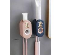 Shein Dispensador automático de pasta de dientes con forma de oveja linda y soporte para cepillo de dientes - Dispensador y exprimidor automático de pasta d