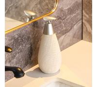 Shein Dispensador de jabón vintage/creativo de cerámica, botella de gel de ducha, botella de loción con bomba, estilo japonés para el baño, botella de