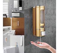 Shein Dispensador de jabón líquido de 400ml, dispensador de jabón de gran capacidad moderno con botón, dispensador de jabón multiusos para baño, cocina y ac