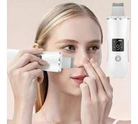 Shein Dispositivo de limpieza facial ultrasónico recargable por USB - Herramienta de raspado facial con función de vibración, elimina los puntos negros, lev