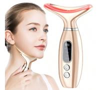 Shein Dispositivo de masaje facial y de cuello recargable con terapia de calor y terapia de fotones, diseño portátil adecuado para el hogar y los viajes, di