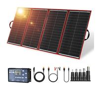 Shein DOKIO Panel solar plegable 310W 18V kit monocristalino con cargador solar (pantalla LCD + 2 salidas USB) y cable para batería de coche 12V, AGM, GEL,