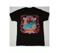 Shein DOKKEN Men's Black "Back For The Attack" Graphic T-Shirt - 100% Cotton Regular Fit Rock Band Tee With Bold Logo & Flame Design, Sizes S-5XL, Soft Brea